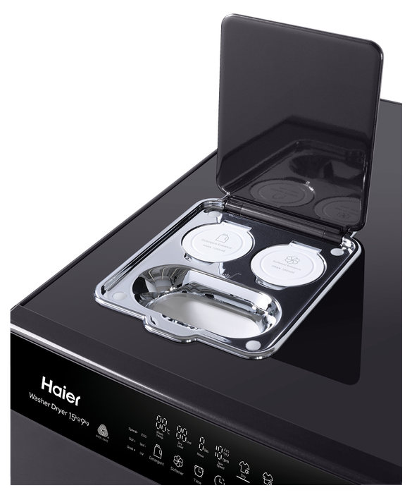 Factory second Haier HWDX1590CTB1 premium 2-in-1 front load washer dryer - Second Hand Appliances Geebung