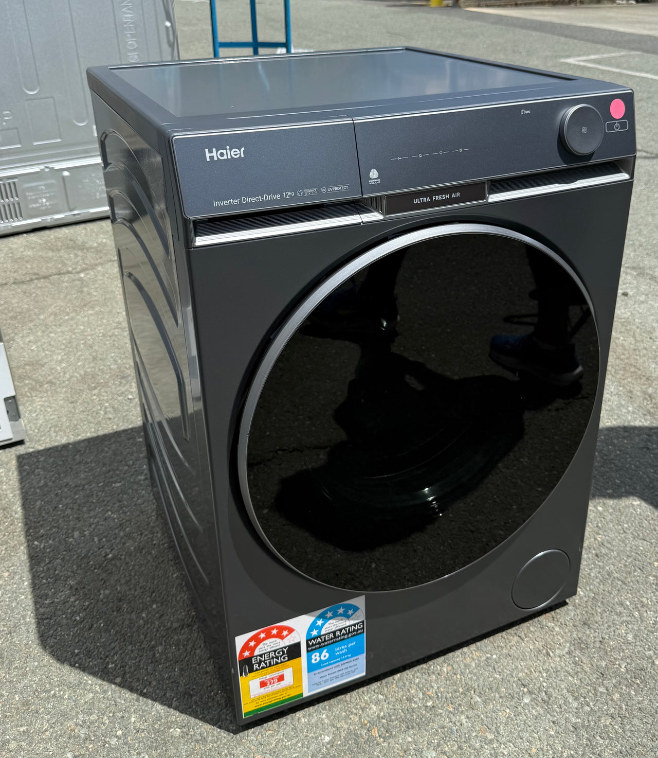 Factory second Haier HWF12DB1 12kg Front Load Washing Machine (NAT) - Second Hand Appliances Geebung
