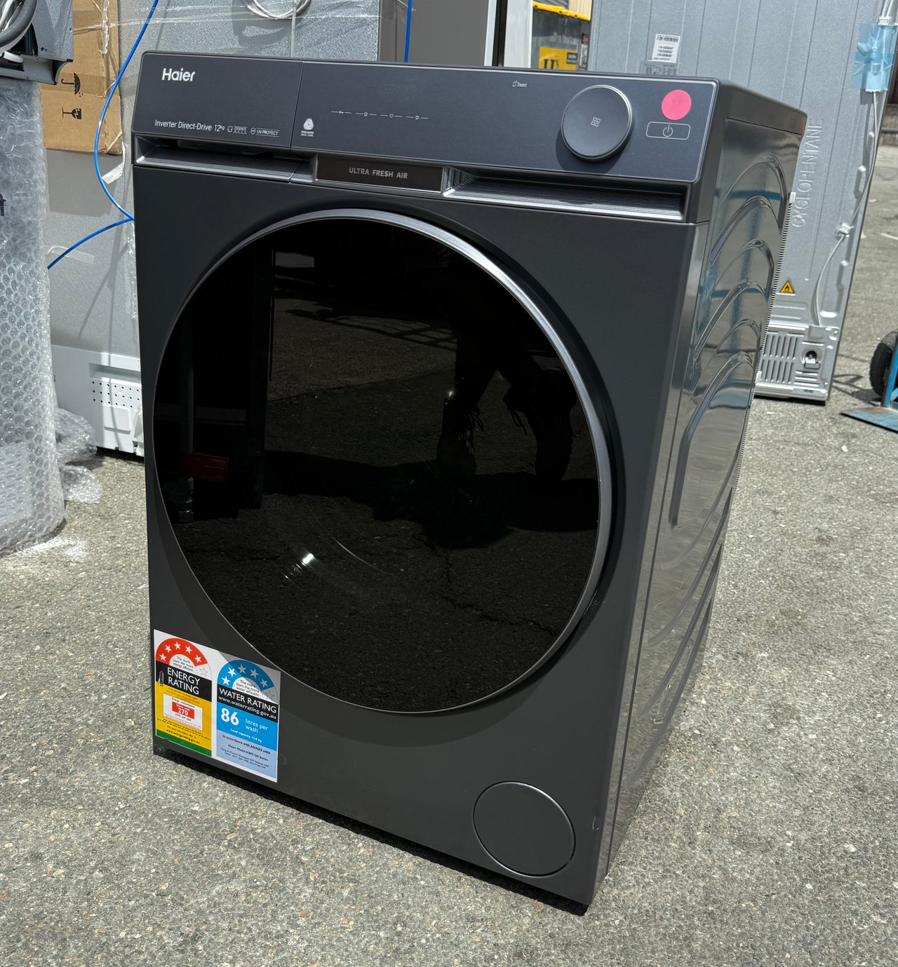 Factory second Haier HWF12DB1 12kg Front Load Washing Machine (NAT) - Second Hand Appliances Geebung