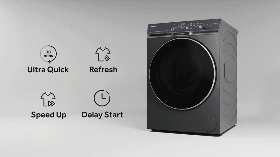 Factory second Haier HWF12DB1 12kg Front Load Washing Machine (NAT) - Second Hand Appliances Geebung