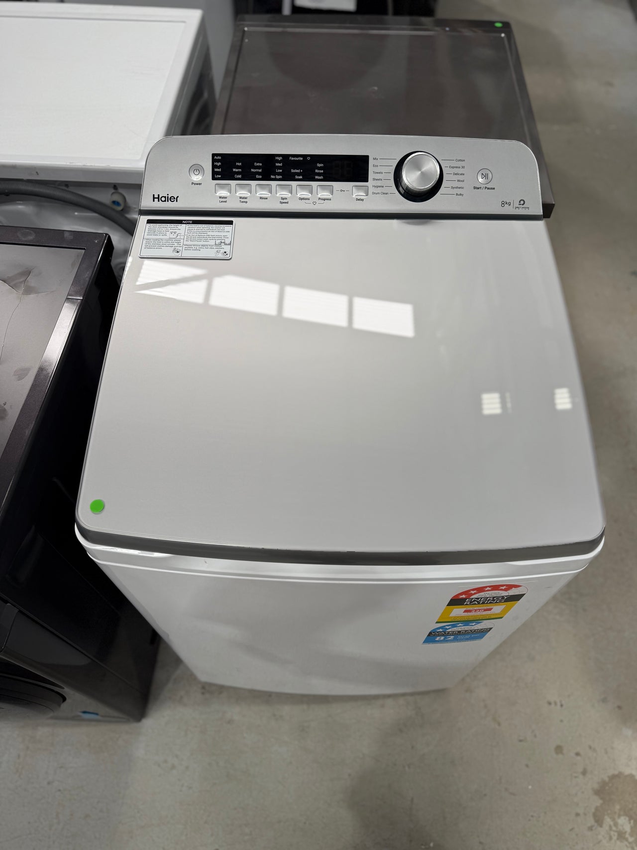 Factory second Haier HWT08AN1 8kg Top Load Washing Machine - Second Hand Appliances Geebung