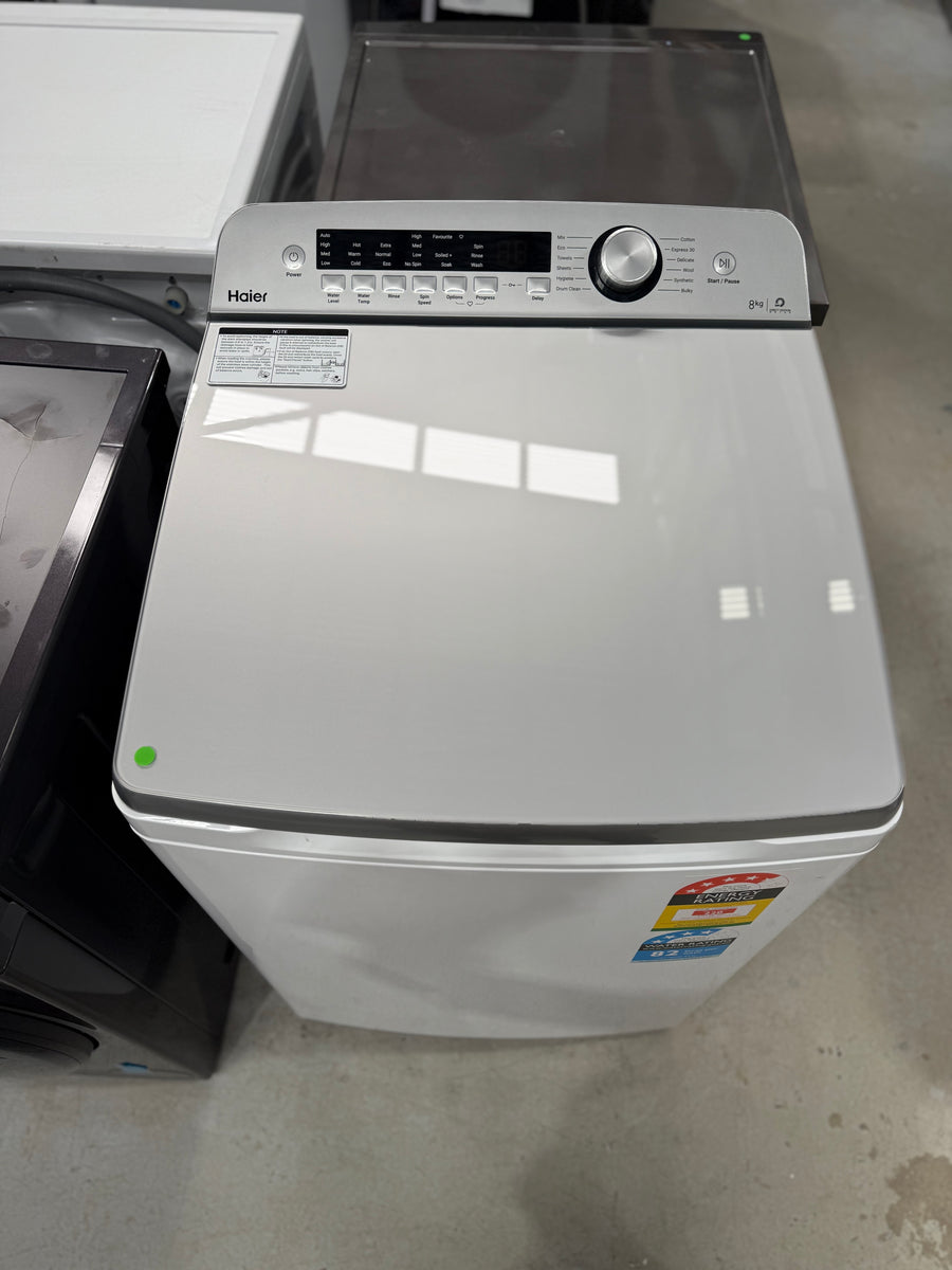 Factory second Haier HWT08AN1 8kg Top Load Washing Machine - Second Hand Appliances Geebung