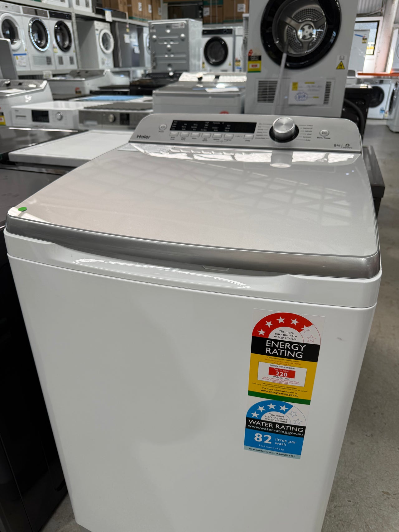 Factory second Haier HWT08AN1 8kg Top Load Washing Machine - Second Hand Appliances Geebung