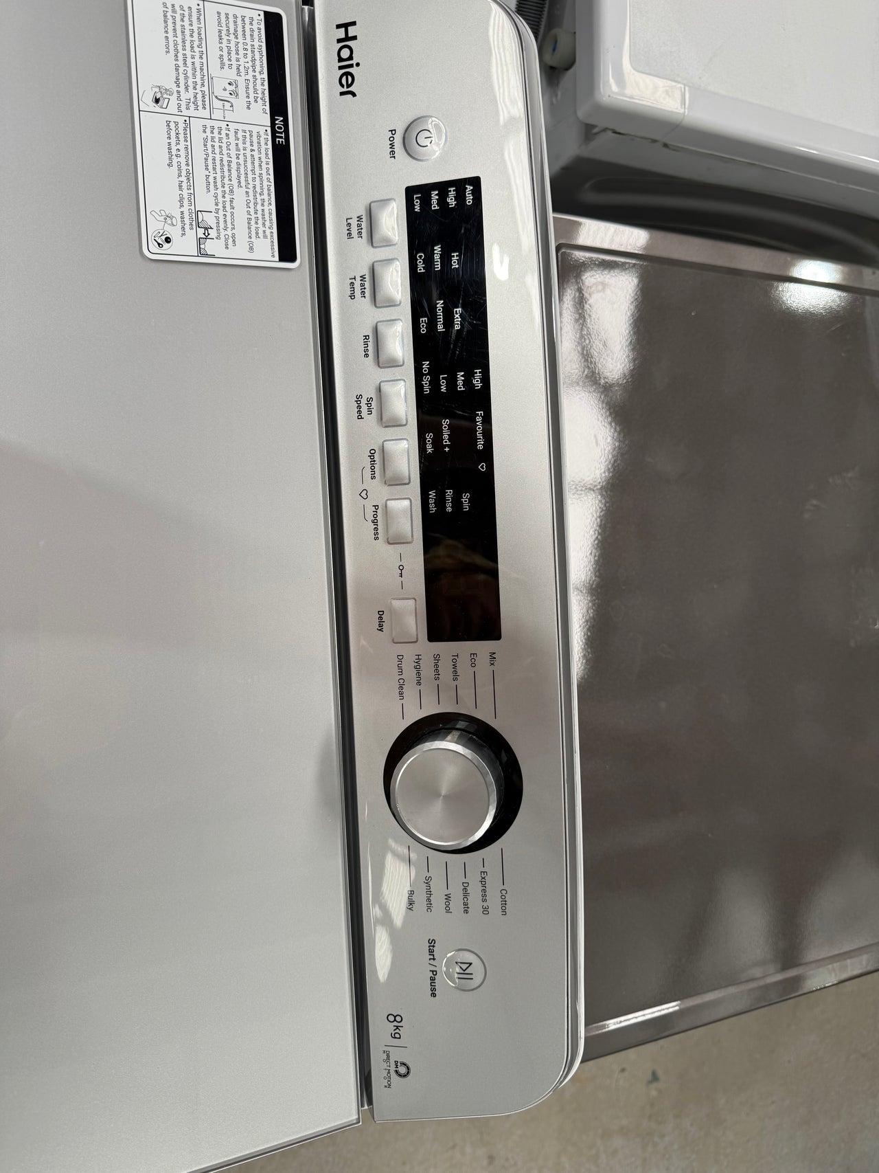 Factory second Haier HWT08AN1 8kg Top Load Washing Machine - Second Hand Appliances Geebung