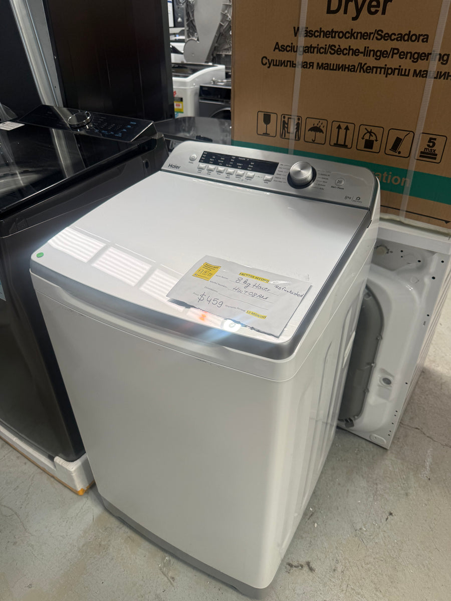 Factory second Haier HWT08AN1 8kg Top Load Washing Machine - Second Hand Appliances Geebung