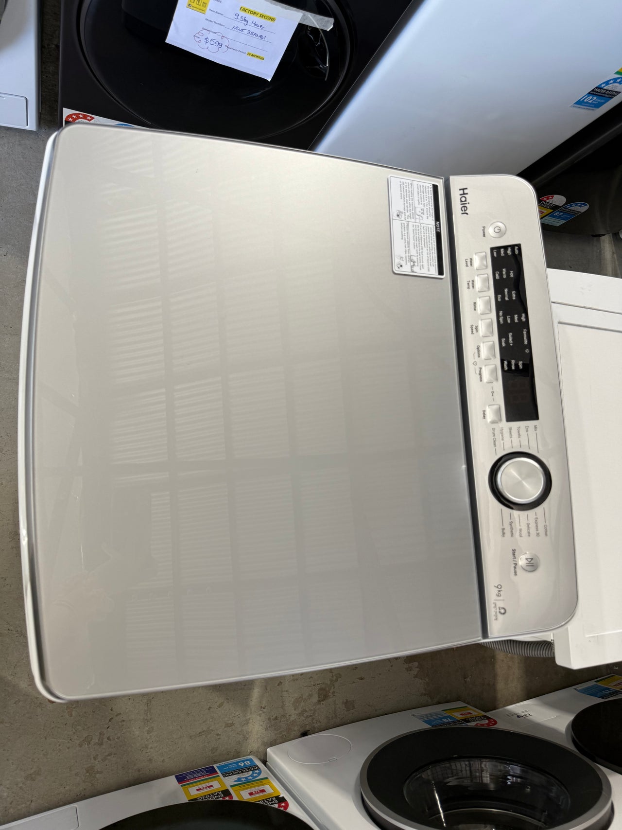 Factory second Haier HWT09AN1 9kg Top Load Washing Machine - Second Hand Appliances Geebung