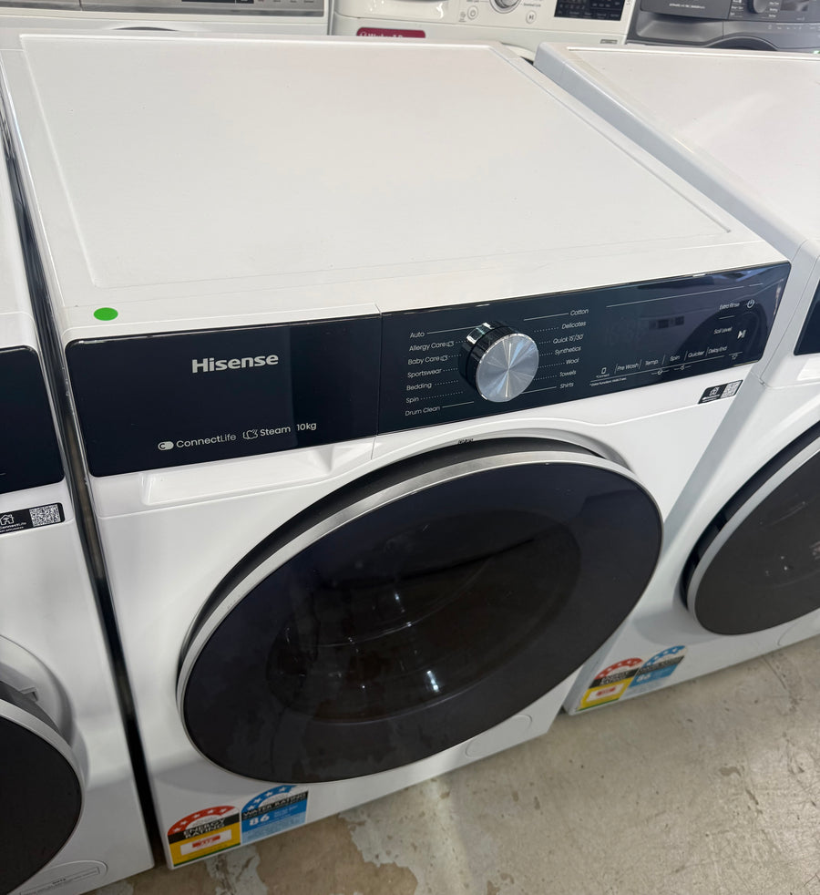 Factory second Hisense 10kg Front Load Washer Model:HWFS1015E - Second Hand Appliances Geebung