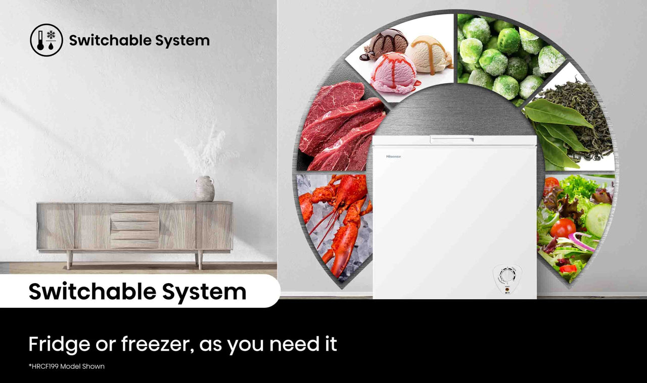 Factory second Hisense 145L Hybrid Chest Freezer HRCF146 - Second Hand Appliances Geebung