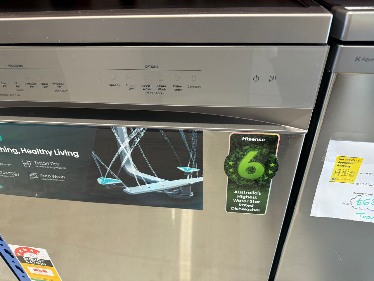 Factory second Hisense 16 Place Setting Freestanding Dishwasher – HSAA16FS - Second Hand Appliances Geebung