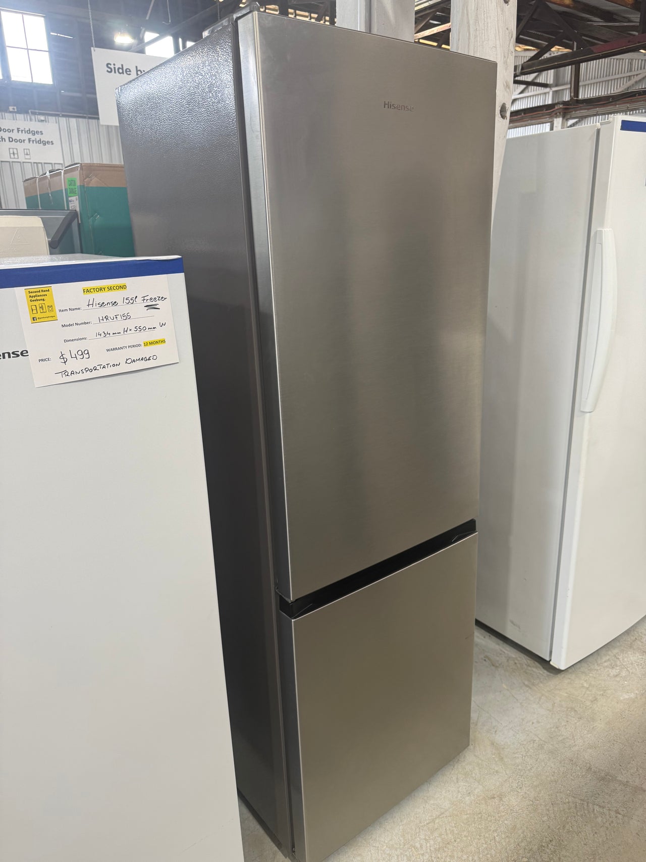 Factory second Hisense 292L Bottom Mount Frost Free Refrigerator — HRBM292S - Second Hand Appliances Geebung