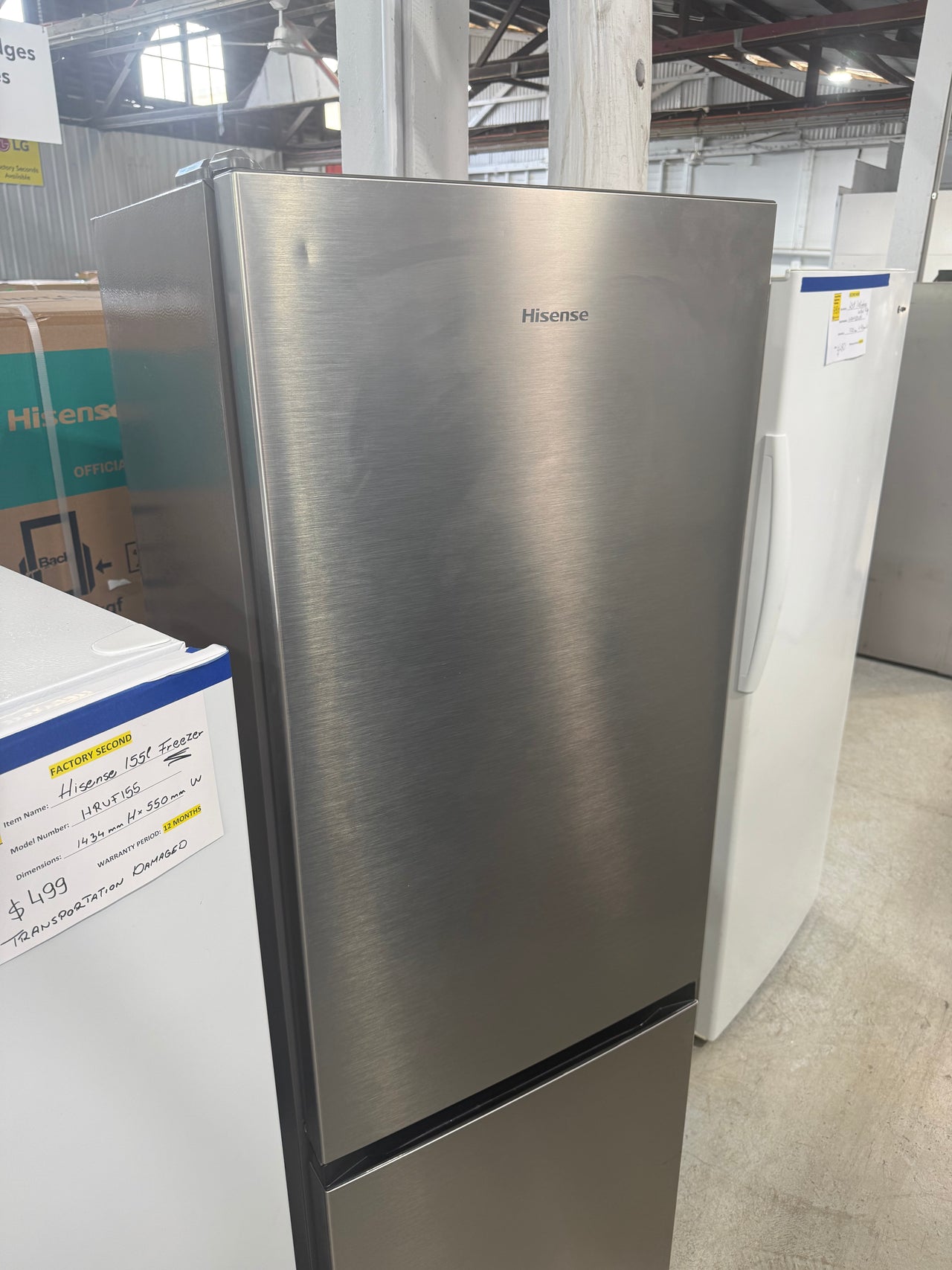 Factory second Hisense 292L Bottom Mount Frost Free Refrigerator — HRBM292S - Second Hand Appliances Geebung