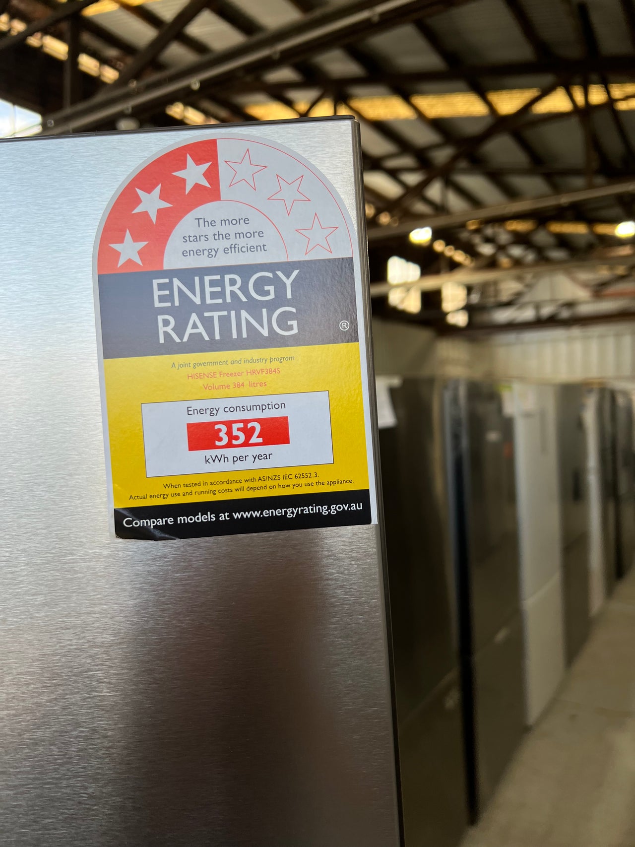 Factory second Hisense 384L Vertical Hybrid Freezer HRVF384S - Second Hand Appliances Geebung