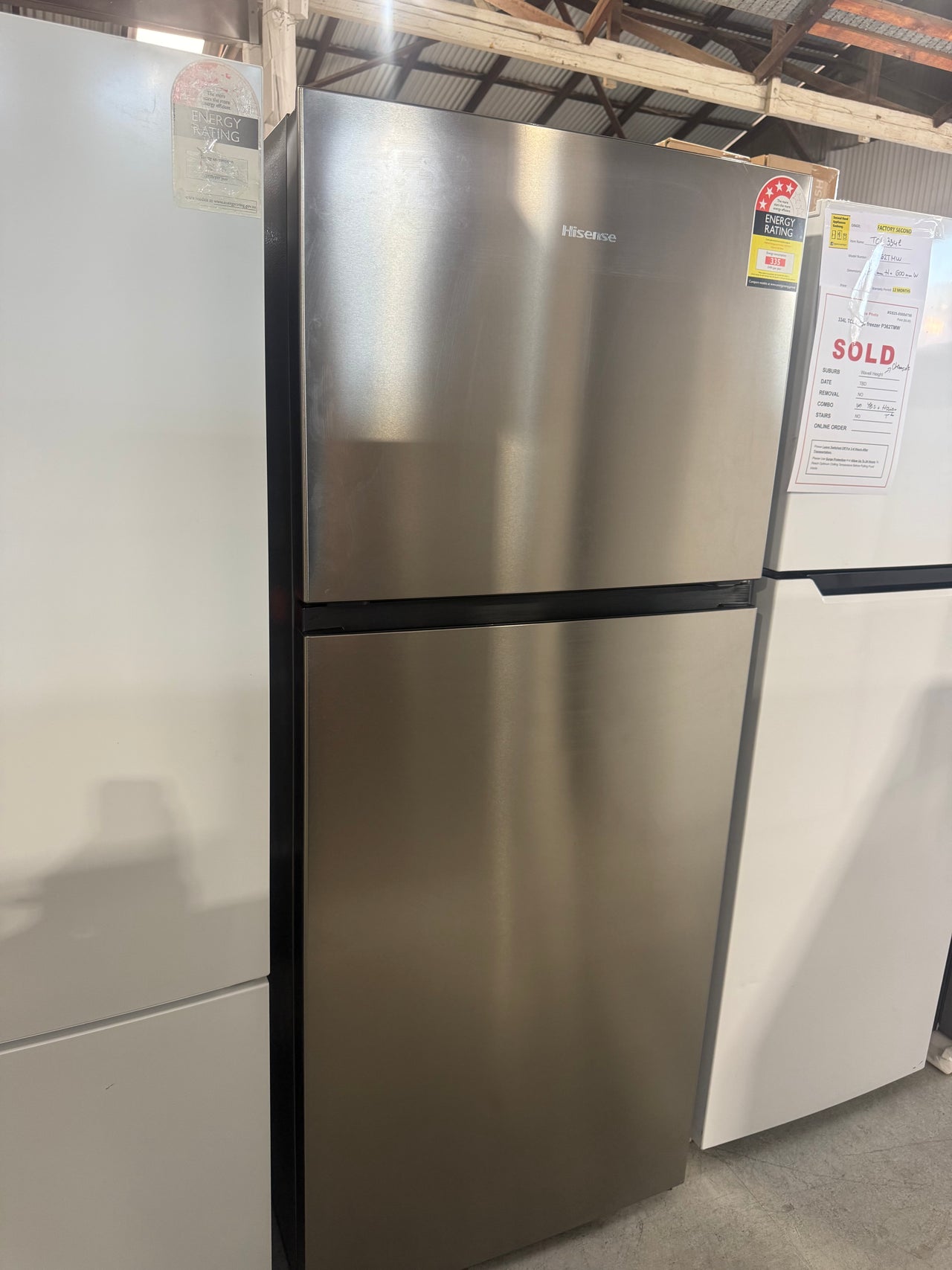 Factory second Hisense 424L Top Mount Refrigerator – HRTF424S - Second Hand Appliances Geebung