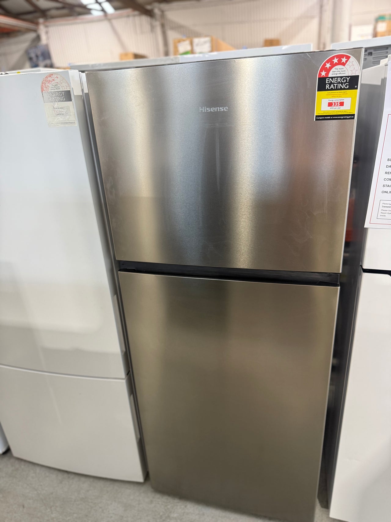 Factory second Hisense 424L Top Mount Refrigerator – HRTF424S - Second Hand Appliances Geebung