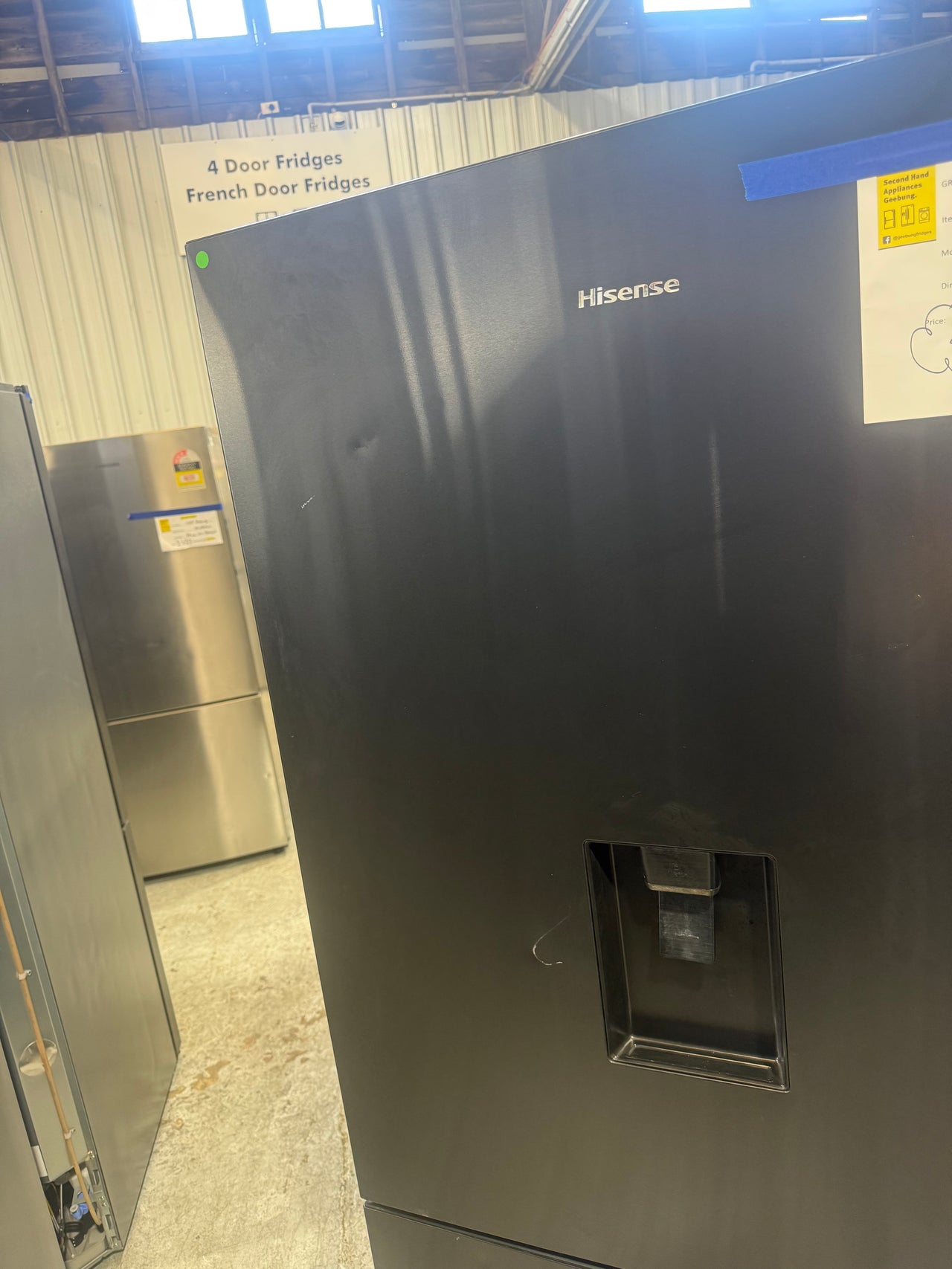 Buy Factory second Hisense 482L PureFlat Bottom Mount Refrigerator – Black Steel |  | [product_variant] | Second Hand Appliances Geebung Brisbane