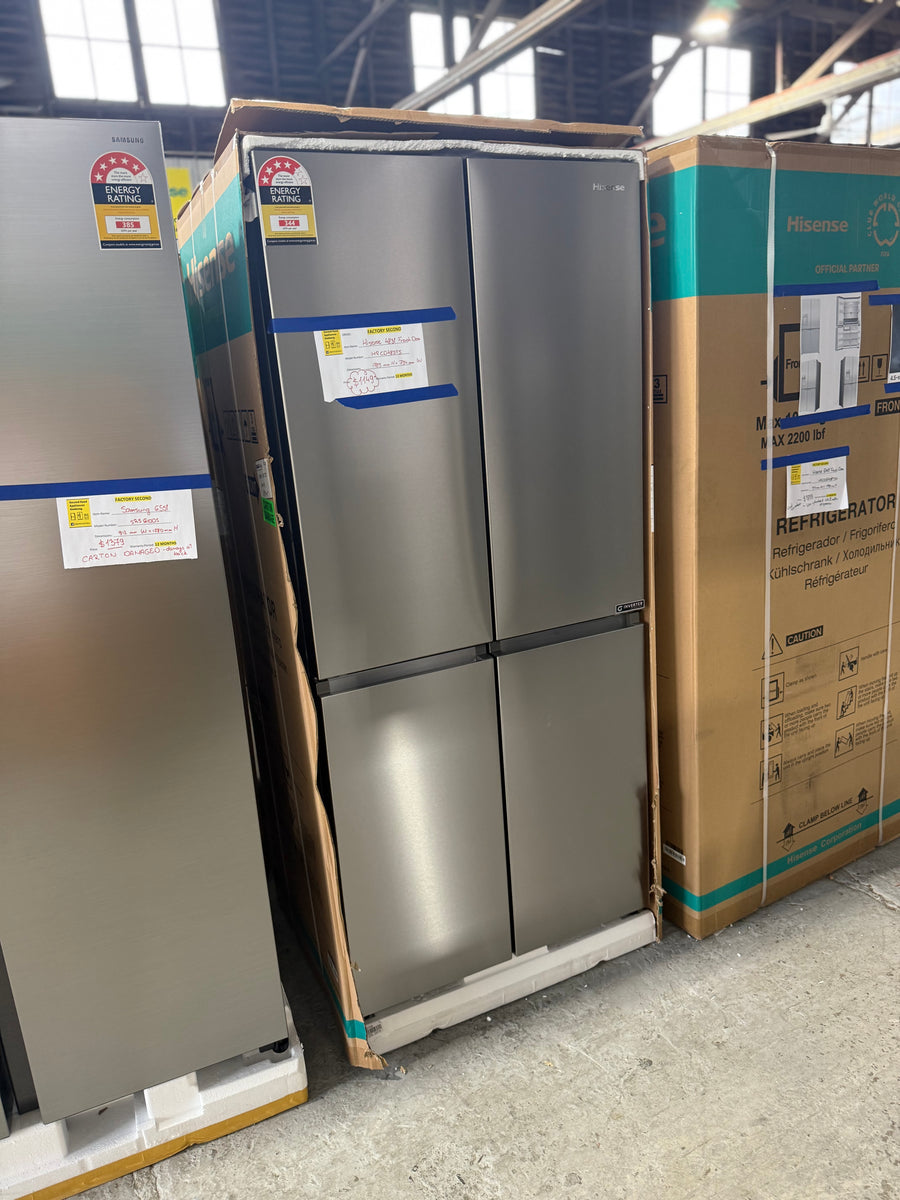 Factory second Hisense 483L French Door Fridge Stainless Steel HRCD483TS - Second Hand Appliances Geebung