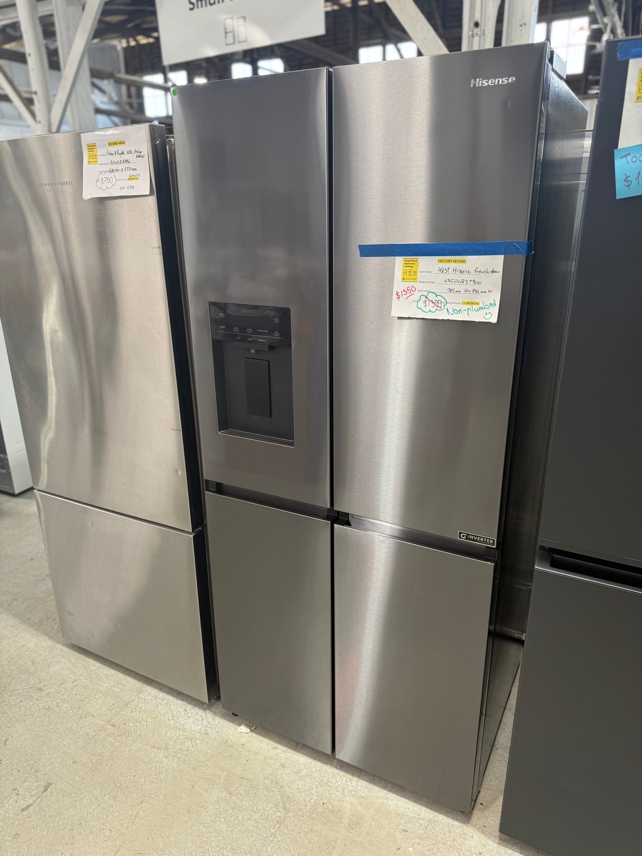 Factory second Hisense 483L French Door Refrigerator HRCD483TBW - Second Hand Appliances Geebung