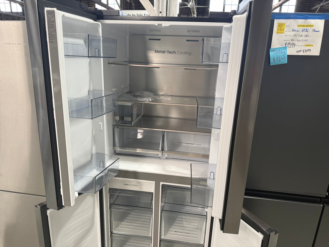 Factory second Hisense 483L French Door Refrigerator HRCD483TBW - Second Hand Appliances Geebung