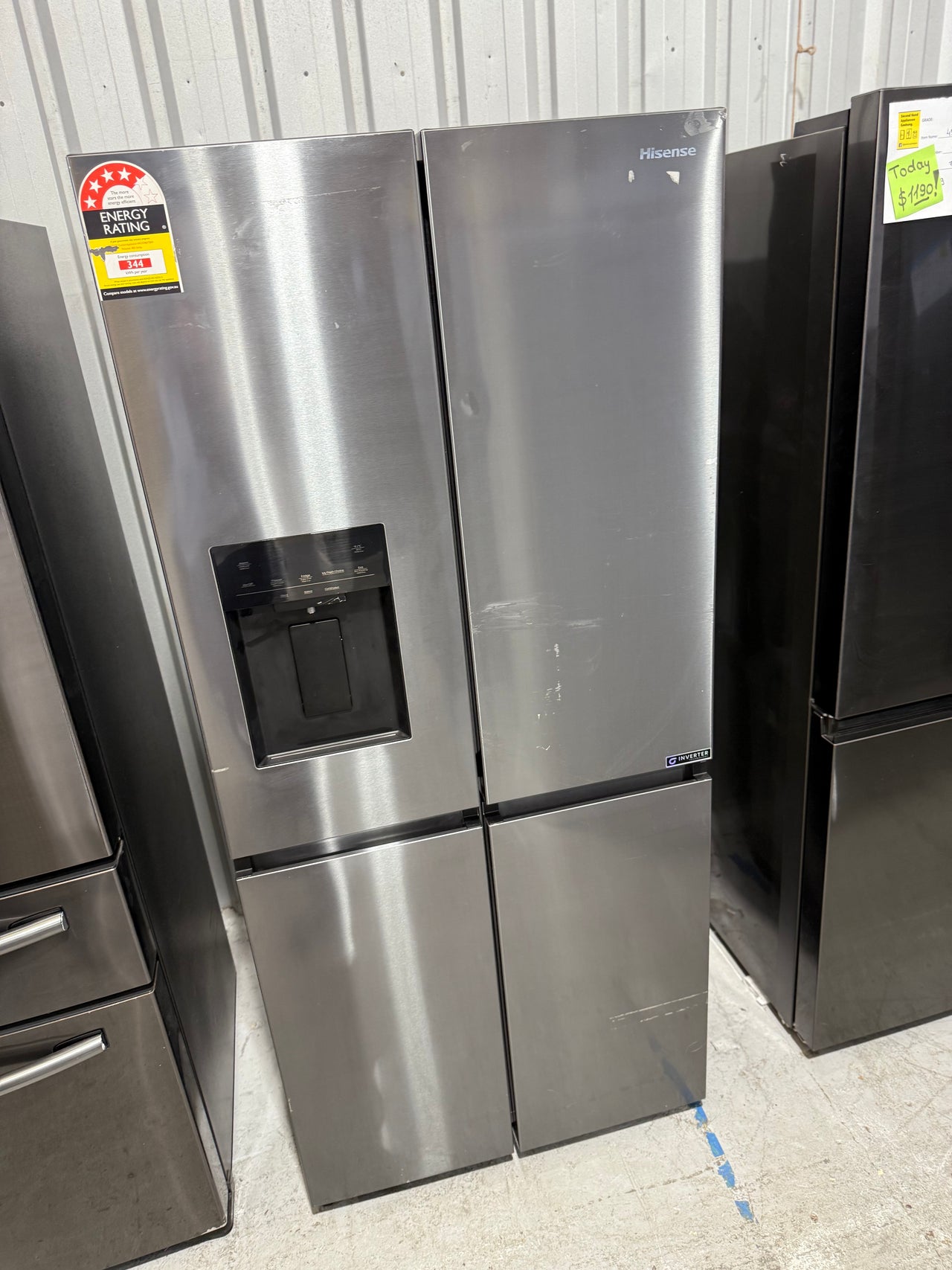 Factory second Hisense 483L French Door Refrigerator HRCD483TBW - Second Hand Appliances Geebung