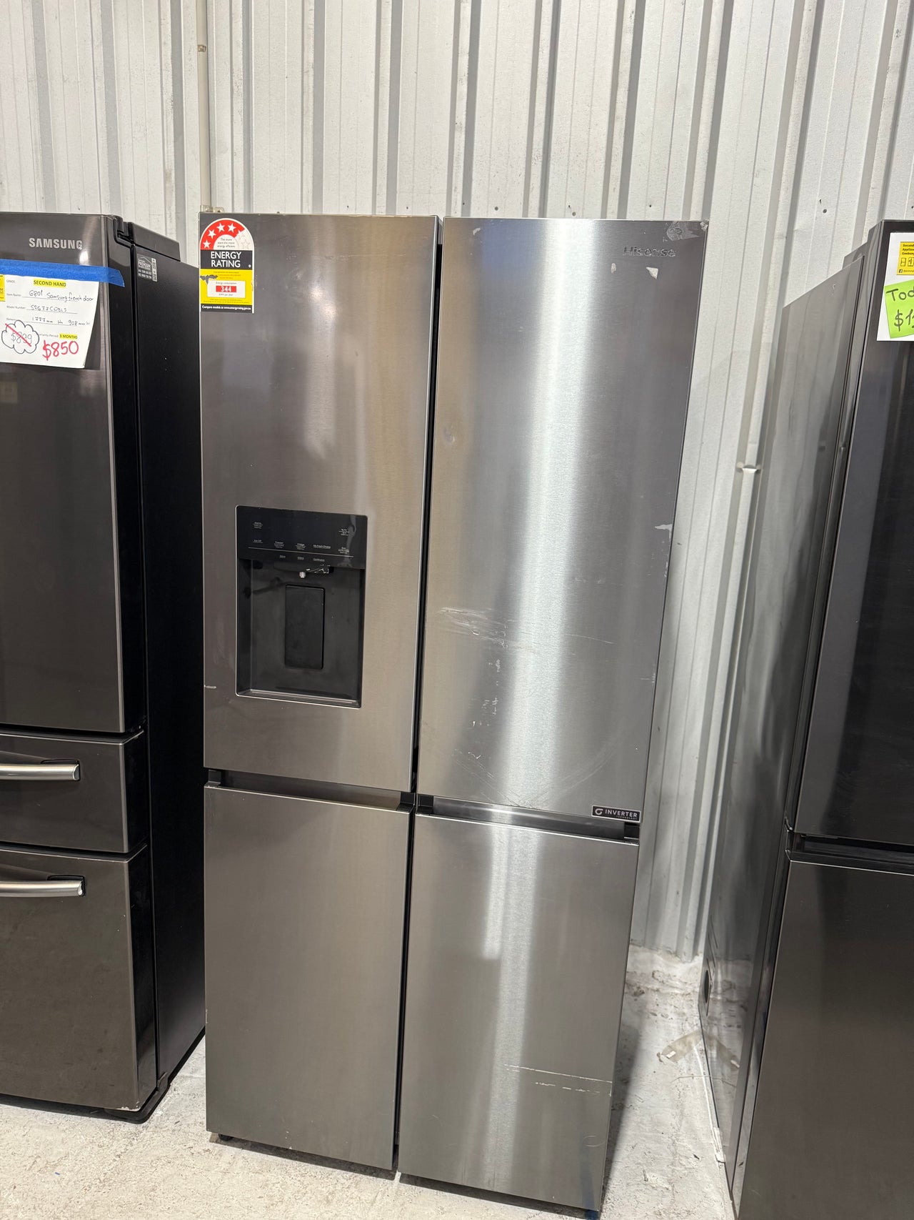 Factory second Hisense 483L French Door Refrigerator HRCD483TBW - Second Hand Appliances Geebung