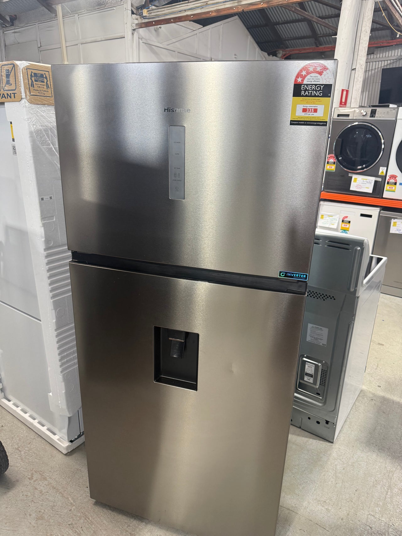 Factory second Hisense 496L Top Mount refrigerator HRTF496SW - Second Hand Appliances Geebung