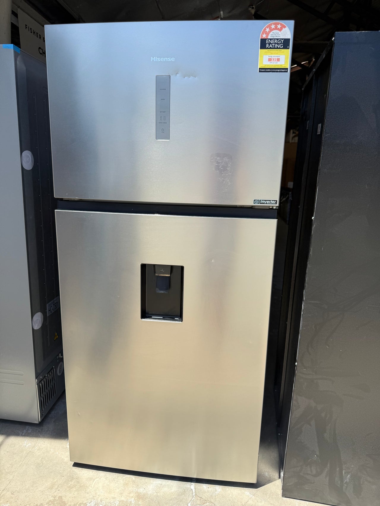 Factory second Hisense 496L Top Mount refrigerator HRTF496SW - Second Hand Appliances Geebung