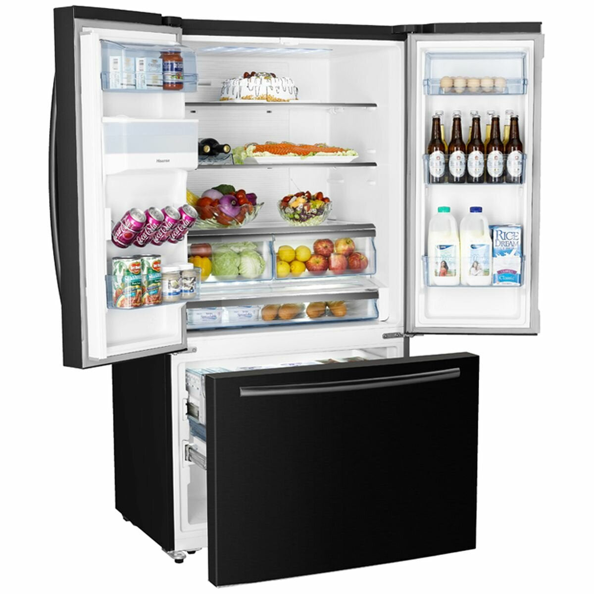 Buy Factory second Hisense 577L French Door Fridge – Black Steel  Model: HRFD577B |  | [product_variant] | Second Hand Appliances Geebung Brisbane