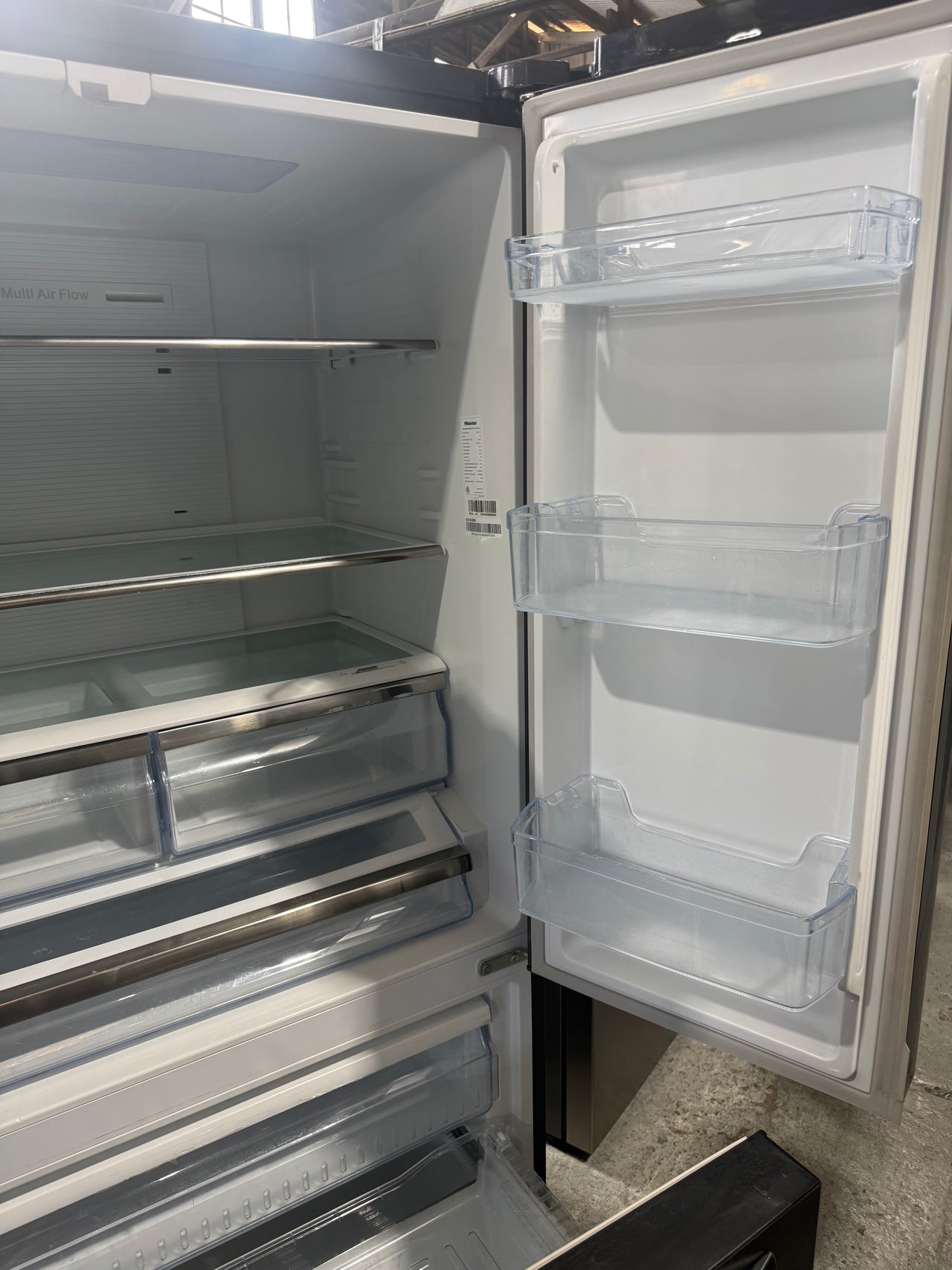 Factory second Hisense 577L French Door Fridge – Black Steel  Model: HRFD577B - Second Hand Appliances Geebung