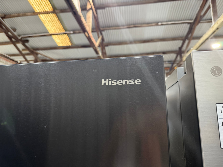 Factory second Hisense 585L French Door Fridge Black Steel with Dark Interior HRCD585BWB - Second Hand Appliances Geebung