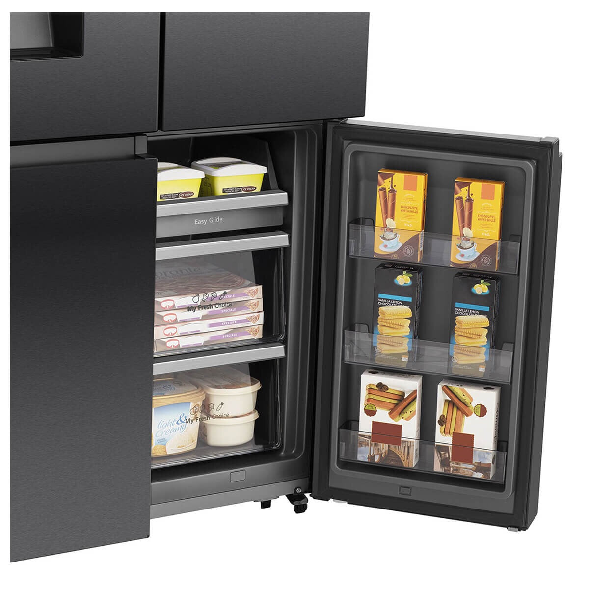 Factory second Hisense 585L PureFlat Eclipse Refrigerator Dark Stainless Steel HRCD586TBWB - Second Hand Appliances Geebung