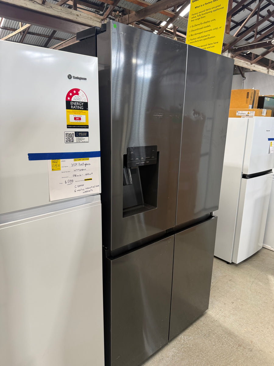 Factory second Hisense 585L PureFlat Eclipse Refrigerator Dark Stainless Steel HRCD586TBWB - Second Hand Appliances Geebung