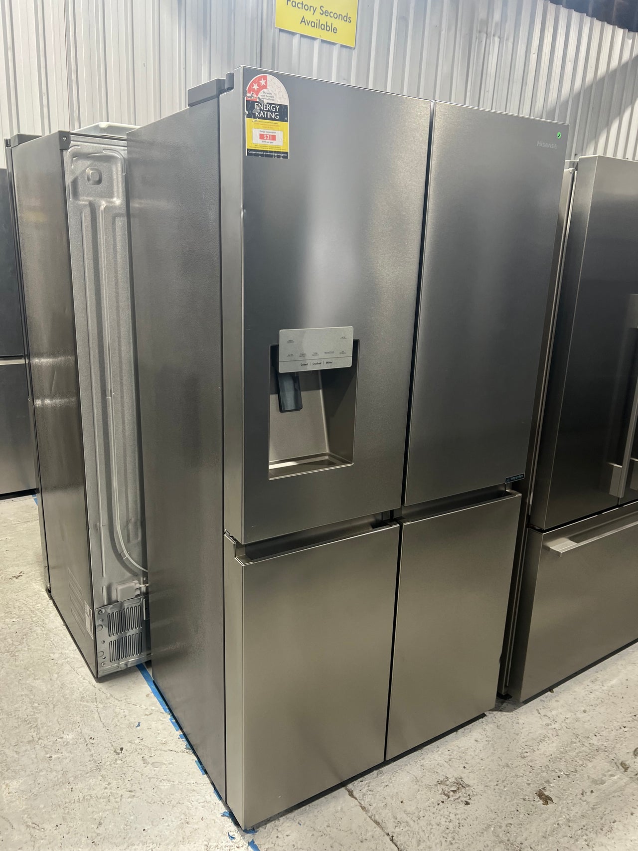 Factory second Hisense 585L PureFlat French Door Fridge HRCD650SW - Second Hand Appliances Geebung