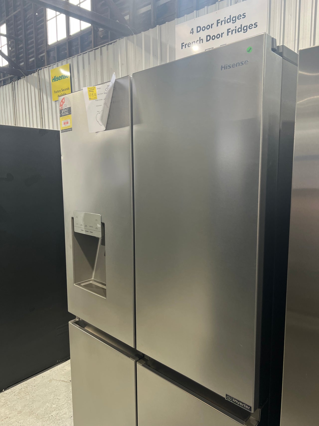 Factory second Hisense 585L PureFlat French Door Fridge HRCD650SW - Second Hand Appliances Geebung