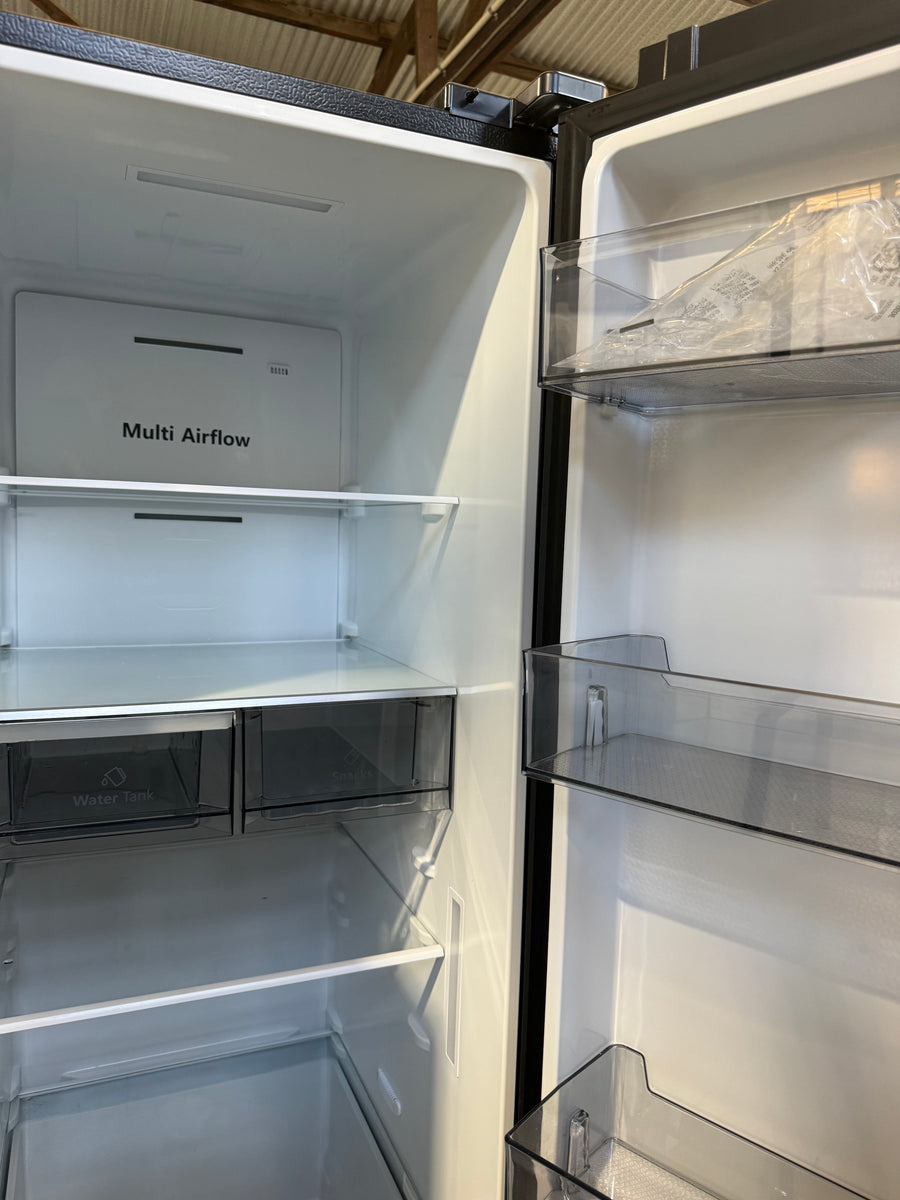 Factory second Hisense 633L Side by Side Refrigerator – Black Steel Model: HRSBS633BW - Second Hand Appliances Geebung