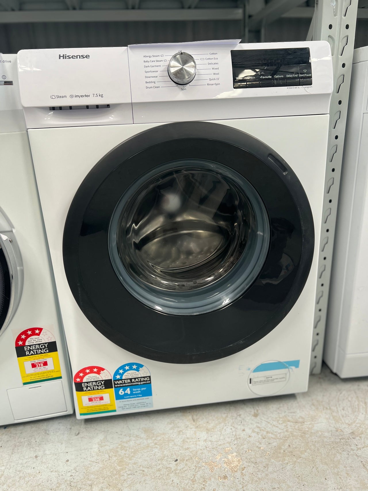 Factory second Hisense 7.5kg Front Load Washer  Model: HWFY7514 - Second Hand Appliances Geebung