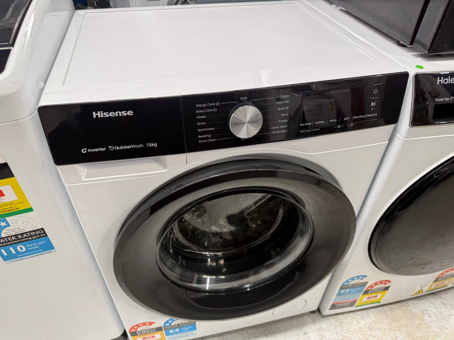 Factory second Hisense 7.5kg Series 3 Front Load Washing Machine HWFS7514S - Second Hand Appliances Geebung
