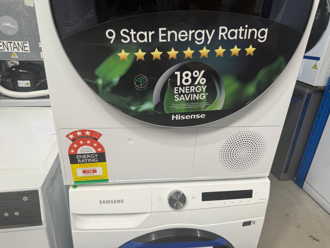 Factory second Hisense 8 kg Series-5 Heat Pump Dryer – HDF5S80H (White) - Second Hand Appliances Geebung