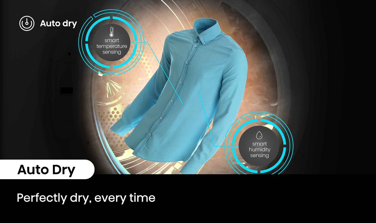 Factory second Hisense 8 kg Series-5 Heat Pump Dryer – HDF5S80H (White) - Second Hand Appliances Geebung