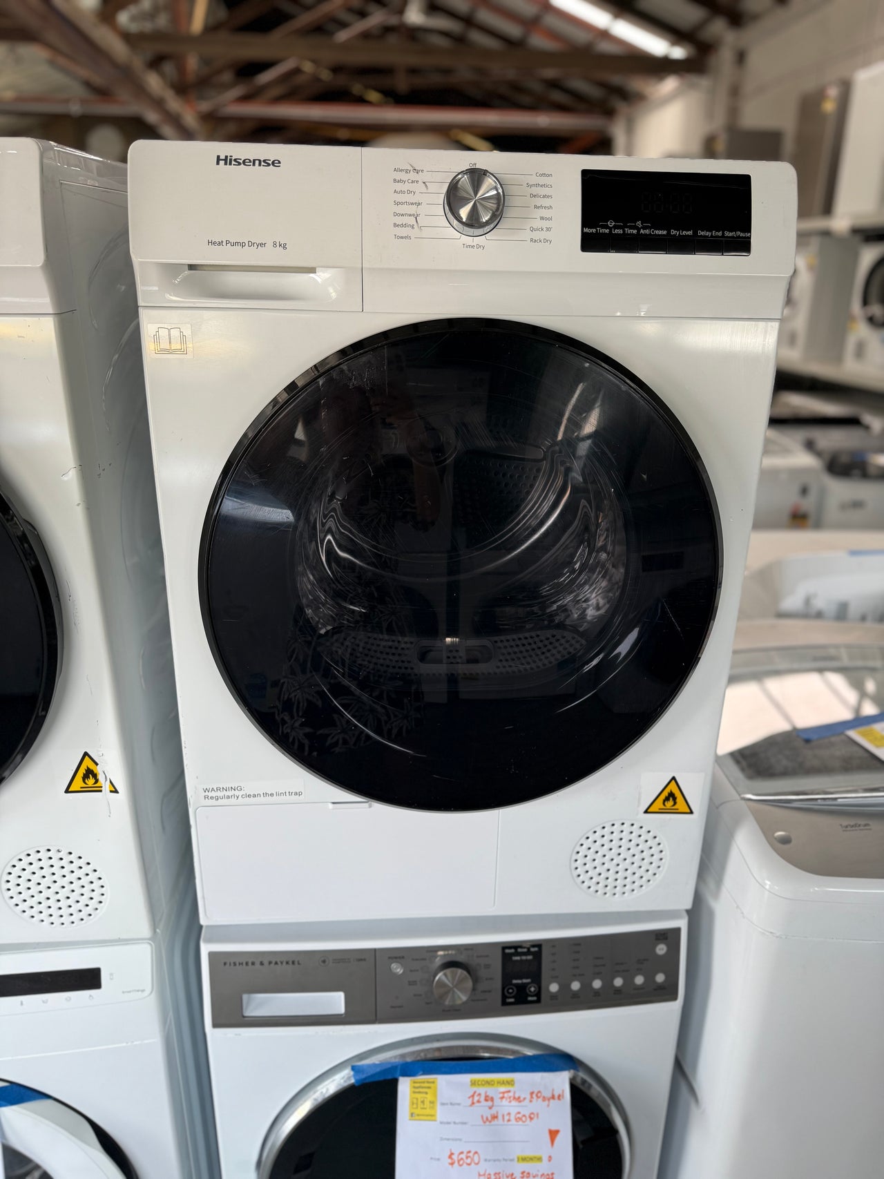 Factory second Hisense 8kg Heat Pump Dryer  Model: HDFY80H - Second Hand Appliances Geebung