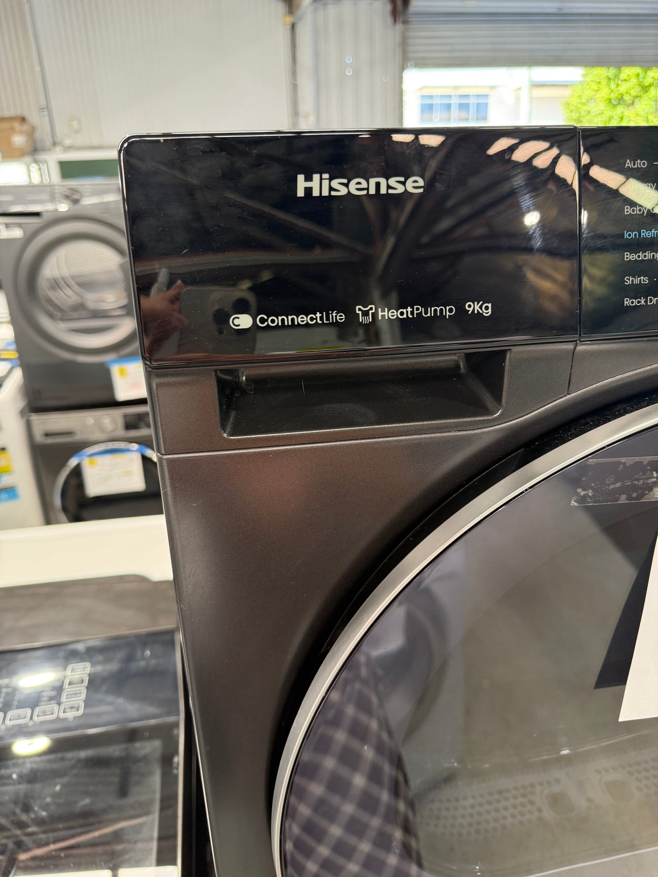 Factory second Hisense 9kg Heat Pump Dryer - Black HDFS90HAB - Second Hand Appliances Geebung