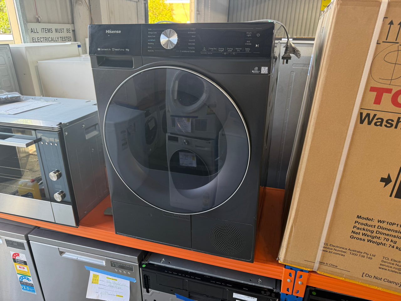 Factory second Hisense 9kg Heat Pump Dryer – Black (Model: HDFS90HAB) - Second Hand Appliances Geebung
