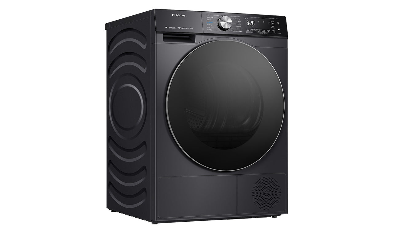 Factory second Hisense 9kg Heat Pump Dryer – Black (Model: HDFS90HAB) - Second Hand Appliances Geebung