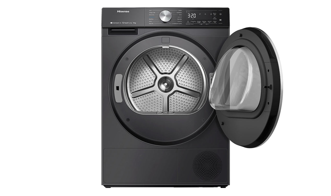 Factory second Hisense 9kg Heat Pump Dryer – Black (Model: HDFS90HAB) - Second Hand Appliances Geebung