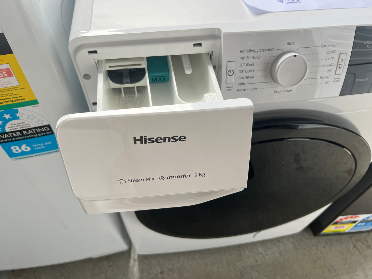 Factory second Hisense 9kg PureStream Front Load Washing Machine HWGE9014 - Second Hand Appliances Geebung