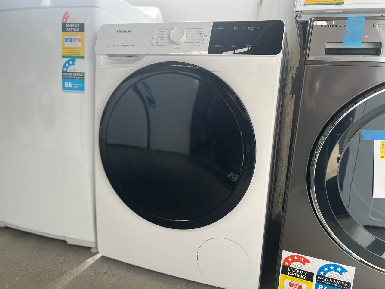 Factory second Hisense 9kg PureStream Front Load Washing Machine HWGE9014 - Second Hand Appliances Geebung