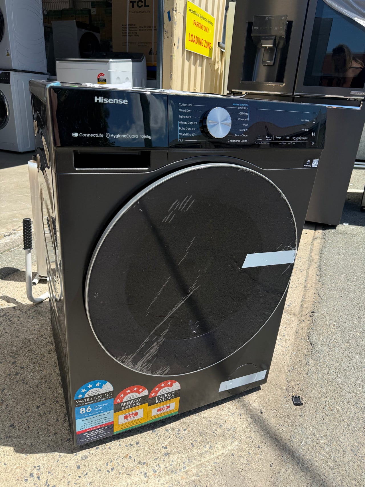 Buy Transportation damaged Hisense HCF7S1014B 10kg / 6kg Series 7 Front Load Washer Dryer Combo – Charcoal Black |  | [product_variant] | Second Hand Appliances Geebung Brisbane