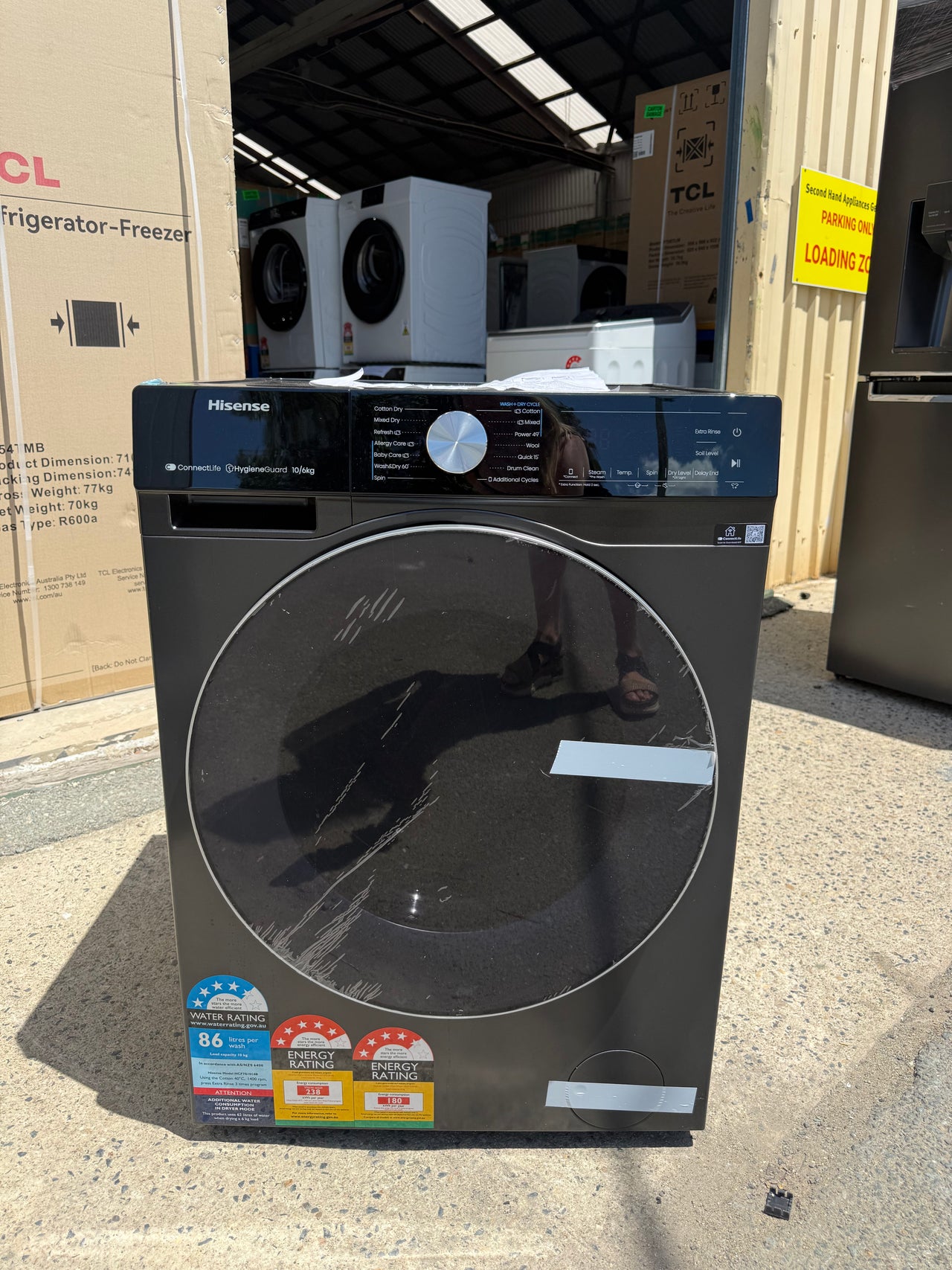 Buy Transportation damaged Hisense HCF7S1014B 10kg / 6kg Series 7 Front Load Washer Dryer Combo – Charcoal Black |  | [product_variant] | Second Hand Appliances Geebung Brisbane