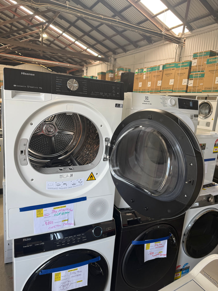Buy Factory second Hisense HDF5S90H 9kg Series 5 Heat Pump Dryer |  | [product_variant] | Second Hand Appliances Geebung Brisbane