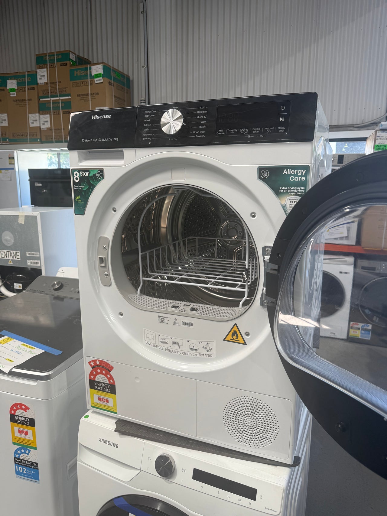 Buy Factory second Hisense HDFS80HS 8 kg Series 3 Heat Pump Dryer – White |  | [product_variant] | Second Hand Appliances Geebung Brisbane