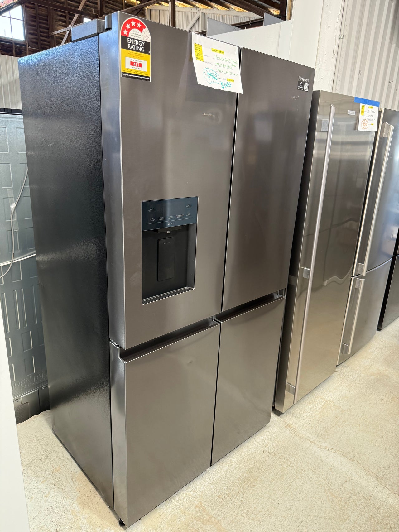 Factory second Hisense HRCD640TBW 640L PureFlex French Door Fridge - Second Hand Appliances Geebung